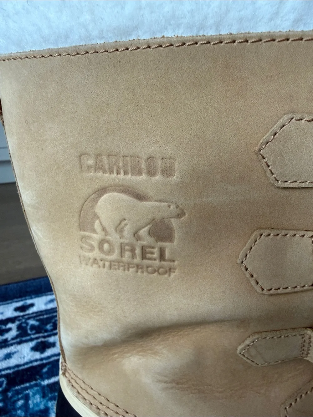 Sorel Tan and Black Waterproof Lace-Up Snow Boots with Sherpa Lining
